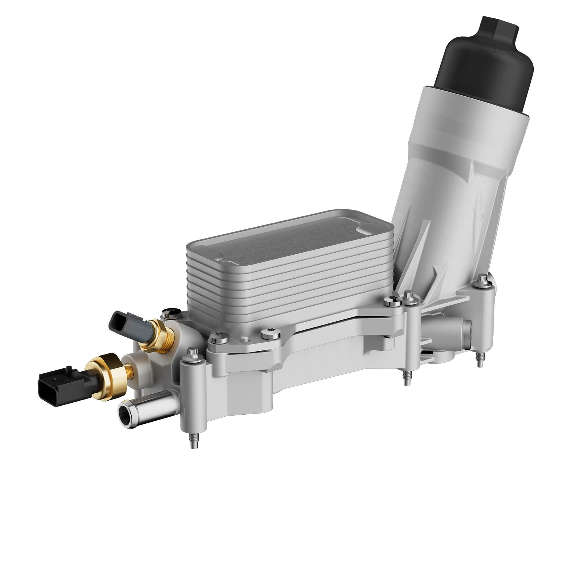 Aluminum Engine Oil Cooler with Oil Filter Housing Sensors Kit